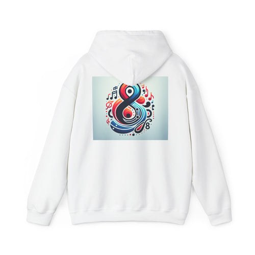Vibrant Music Note Hoodie, Unisex Sweatshirt, Cozy Graphic Pullover, Ideal Gift for Music Lovers, Perfect for Concerts and Comfy Days